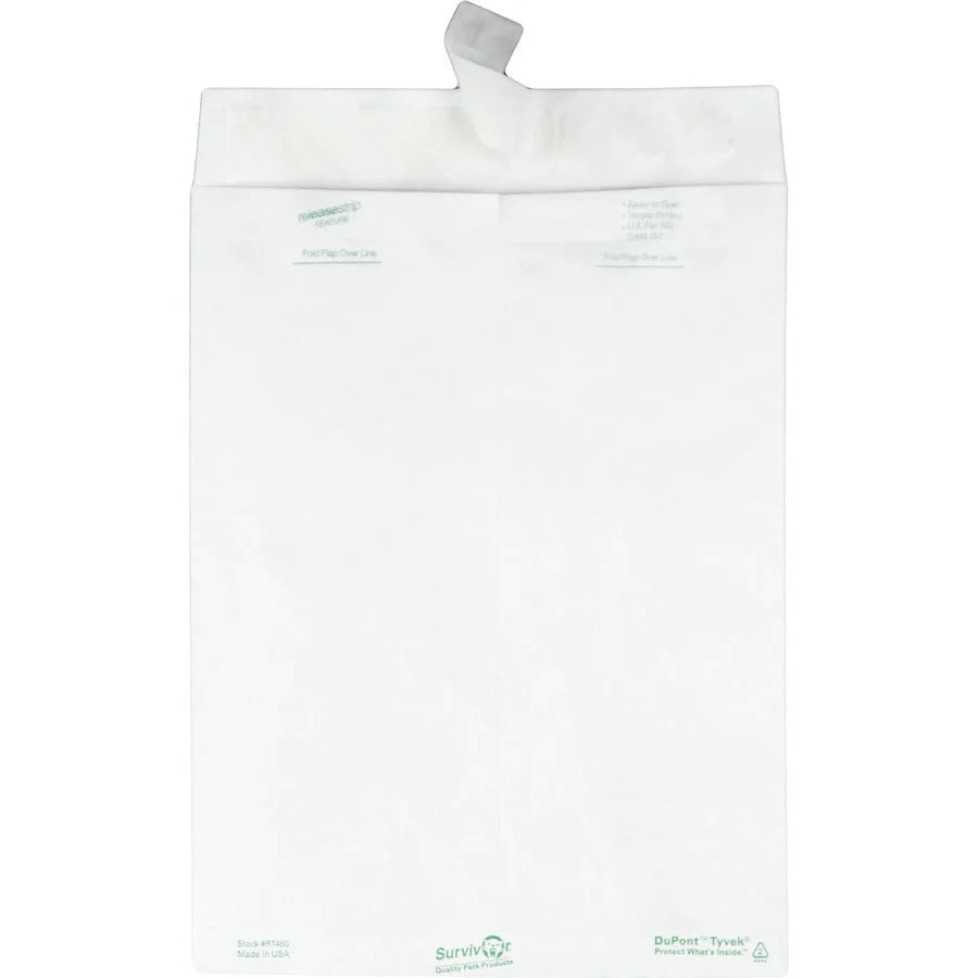 Survivor® Tyvek Catalog Mailers - Self-Sealing Closure - 9x12 - White - 100/Box