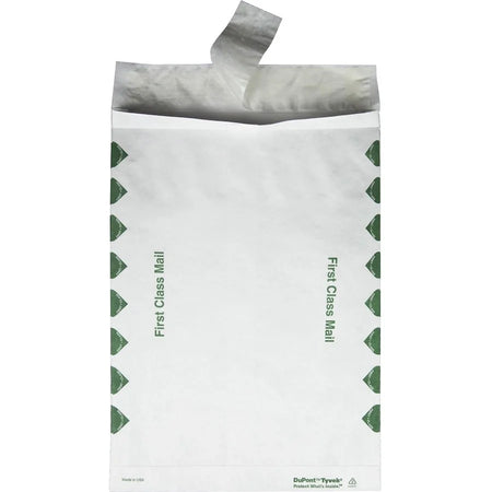 Survivor® Tyvek Expansion Envelopes - First Class Mail - 10x13x1.5 - White - 100/Carton - Specialty