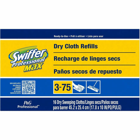 Swiffer Max Dry Cloth Refills: 17.9’’ x 10’’ White Cloths - 16/Box - Dusters