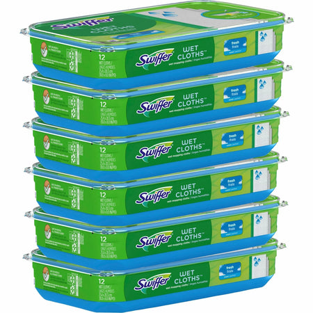 Swiffer Sweeper Wet Cloths: Disposable & Residue-free - 12/Pack - Brooms Sweepers