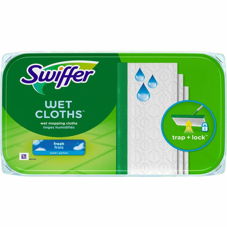 Swiffer Sweeper Wet Mop Refills - 10’’ Cloth White - 12 Pack - Brooms & Sweepers