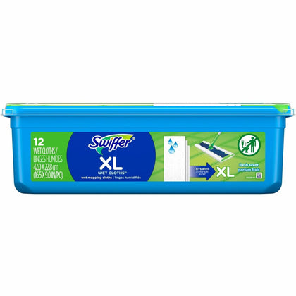 Swiffer Sweeper XL Wet Mopping Pads - X-Large - 12/Pack - Brooms & Sweepers