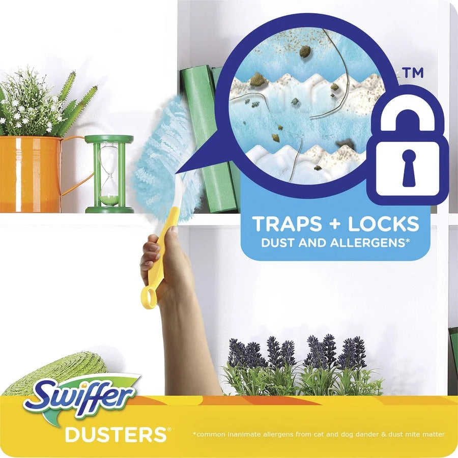 Swiffer Unscented Duster Kit: Effortless Dusting in Blue & Yellow - Dusters