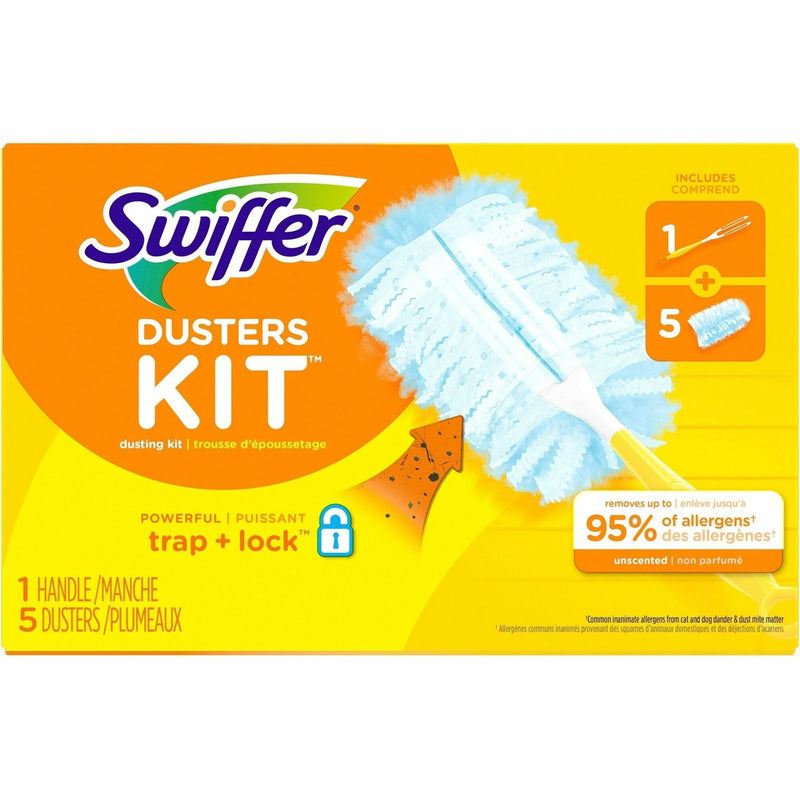 Swiffer Unscented Duster Kit: Effortless Dusting in Blue & Yellow - Dusters