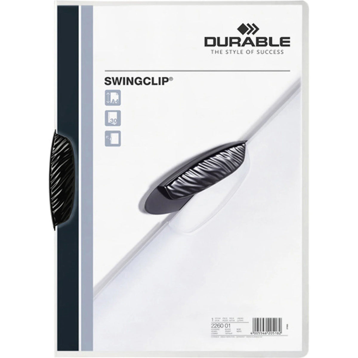 SWINGCLIP Letter Report Cover: Clear Polypropylene 30 Sheets Capacity - Covers