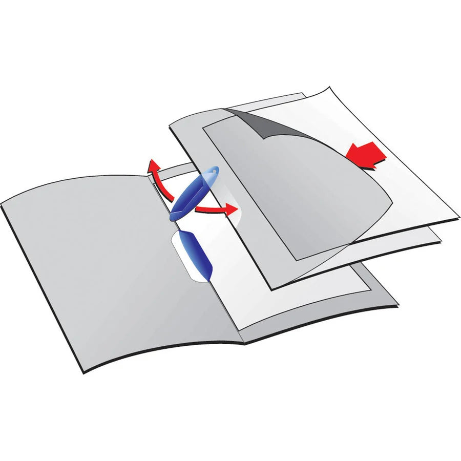 SWINGCLIP Letter Report Cover: Clear Polypropylene 30 Sheets Capacity - Covers