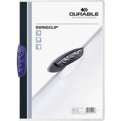 SWINGCLIP Letter Report Cover: Dark Blue Polypropylene 30 Sheets Capacity - Covers