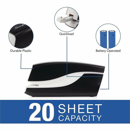 Swingline Breeze Automatic Stapler - Staples 20 Sheets - Holds 105 - Staplers