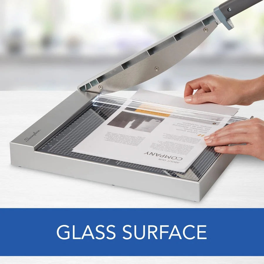 Swingline ClassicCut Glass Trimmer: 15-Sheet Capacity 12’’ Length Safety Latch - Paper Trimmers & Accessories
