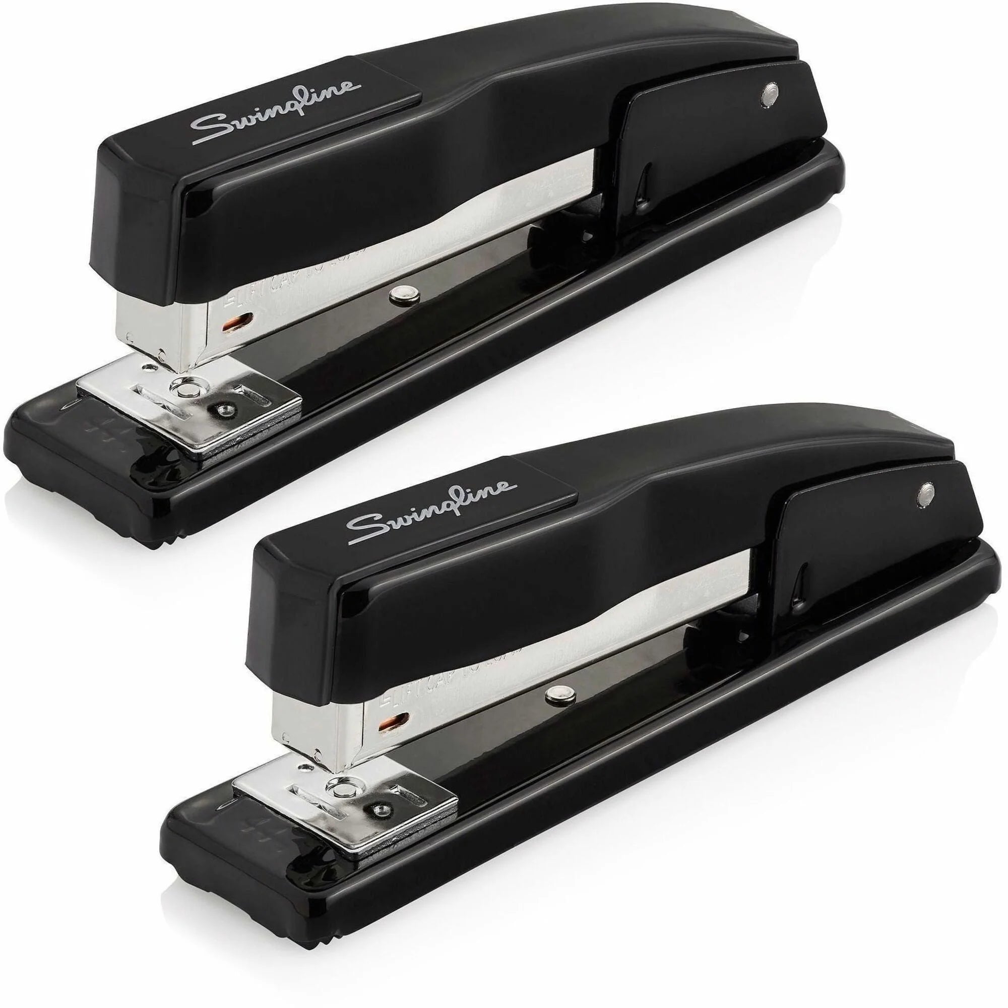 Swingline Commercial Desk Stapler: Staples 20 Sheets Holds 210 - Black Metal - 2 Pack - Staplers