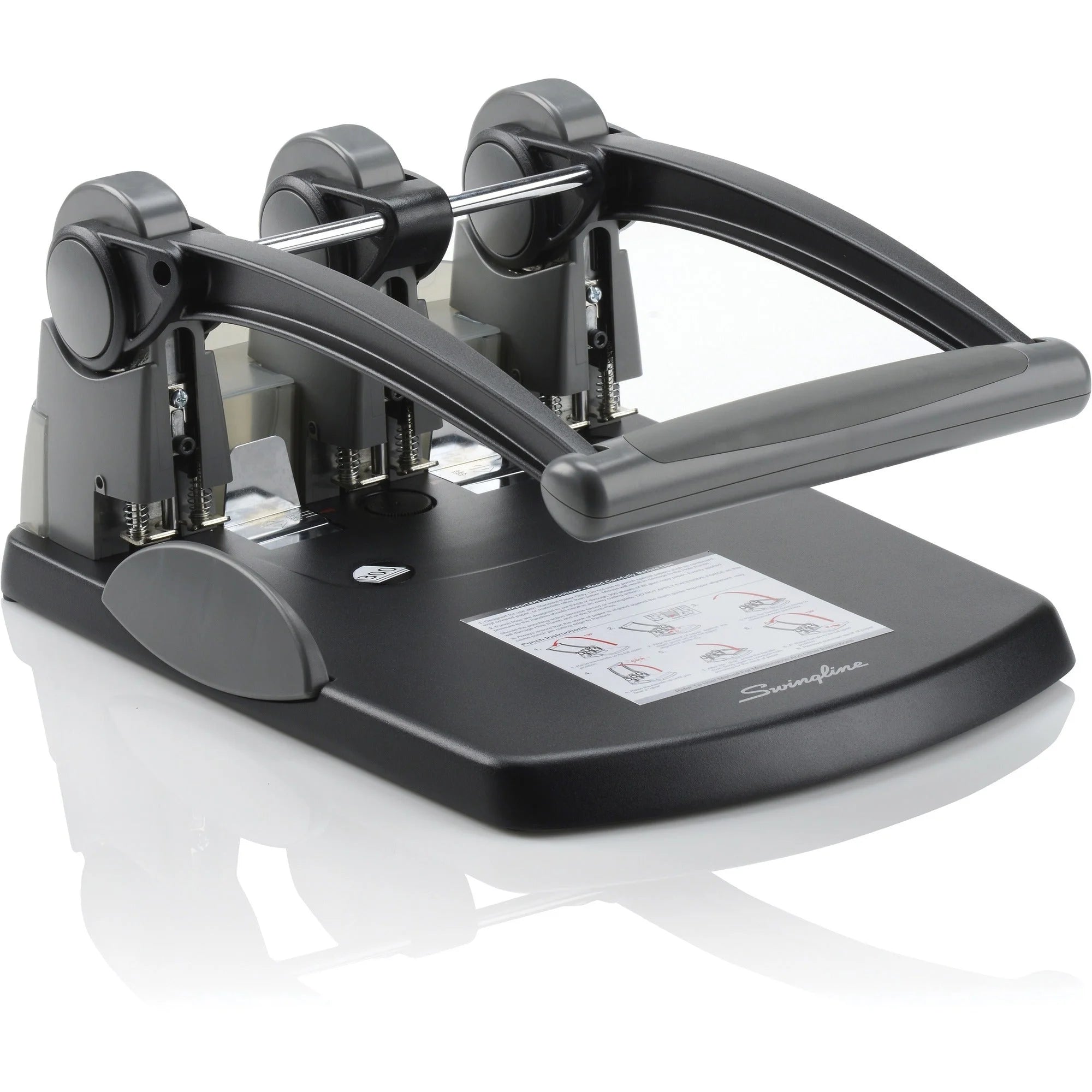 Swingline Extra-High Capacity 3-Hole Punch: 300-Sheet Metal Puncher - Paper Punches