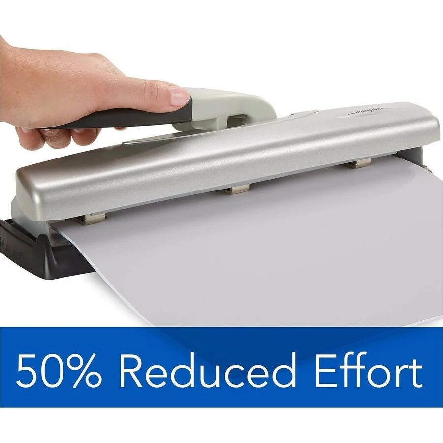 Swingline LightTouch High-Capacity Desktop Punch - Efficient 3-Hole - Paper Punches