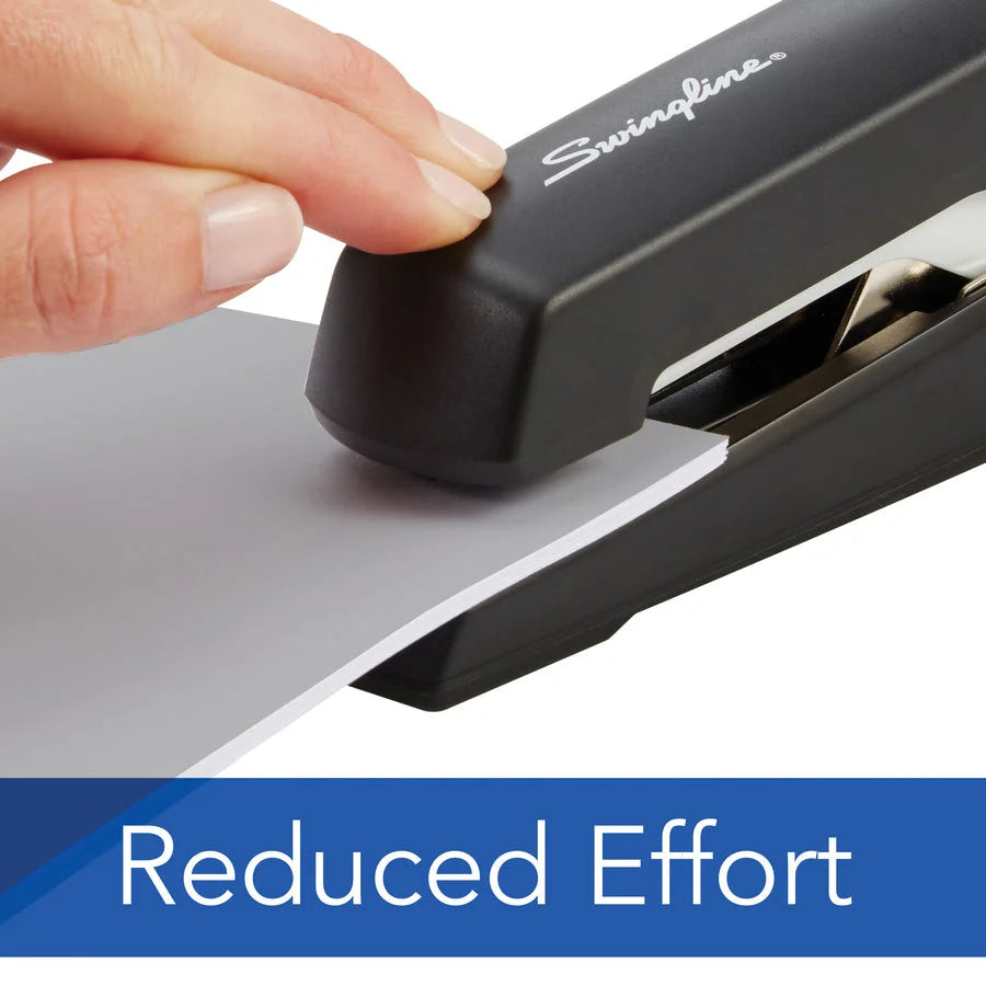 Swingline Omnipress 60 Stapler - Staples Sheets - Holds 210 - Black/Gray - Staplers