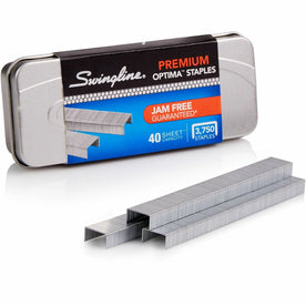 Swingline Optima Premium Staples: Standard 1/4’’ Leg Holds 40 Sheets - 3750/Box - Staples & Staple Removers