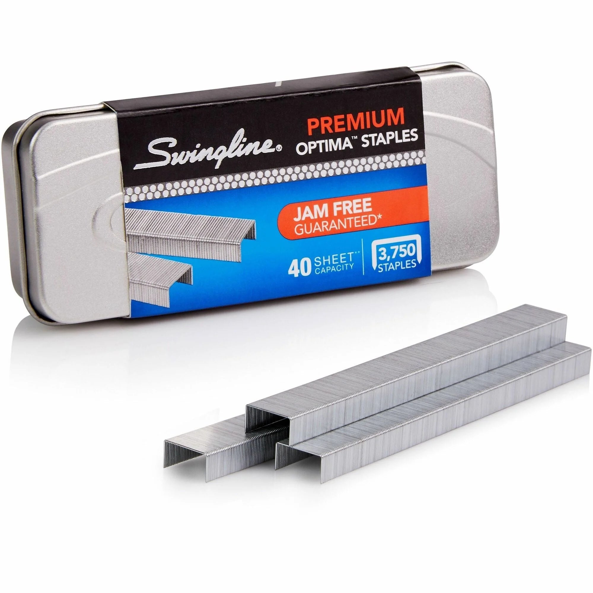 Swingline Optima Premium Staples: Standard 1/4’’ Leg Holds 40 Sheets - 3750/Box - Staples & Staple Removers
