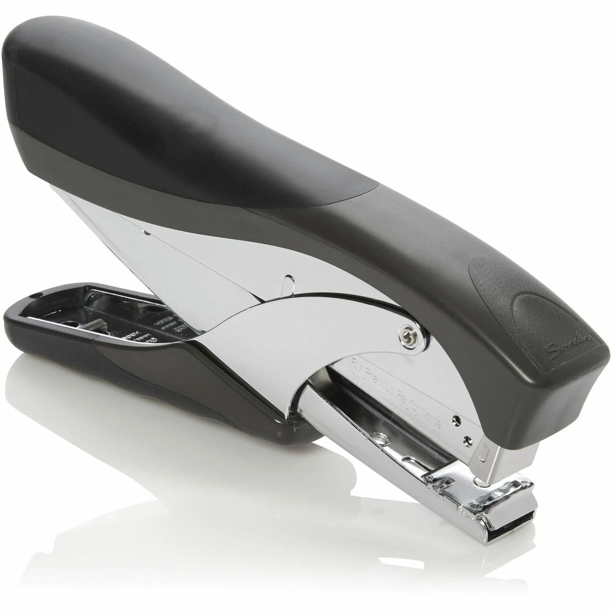 Swingline Premium Hand Stapler: Staples 20 Sheets - Holds 210 - Top Loading - Black Metal - Staplers