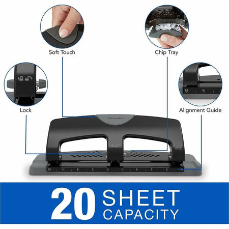 Swingline SmartTouch Low-Force 3-Hole Punch - Alternate-Image1