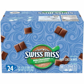 Swiss Miss No Sugar Added Milk Chocolate Cocoa Mix Packets - 24 - Hot Chocolate/Cocoa