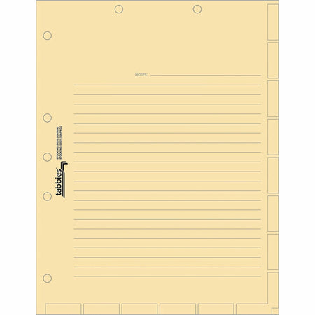 Tabbies 7-hole Manila Chart Divider Sheets - 2000