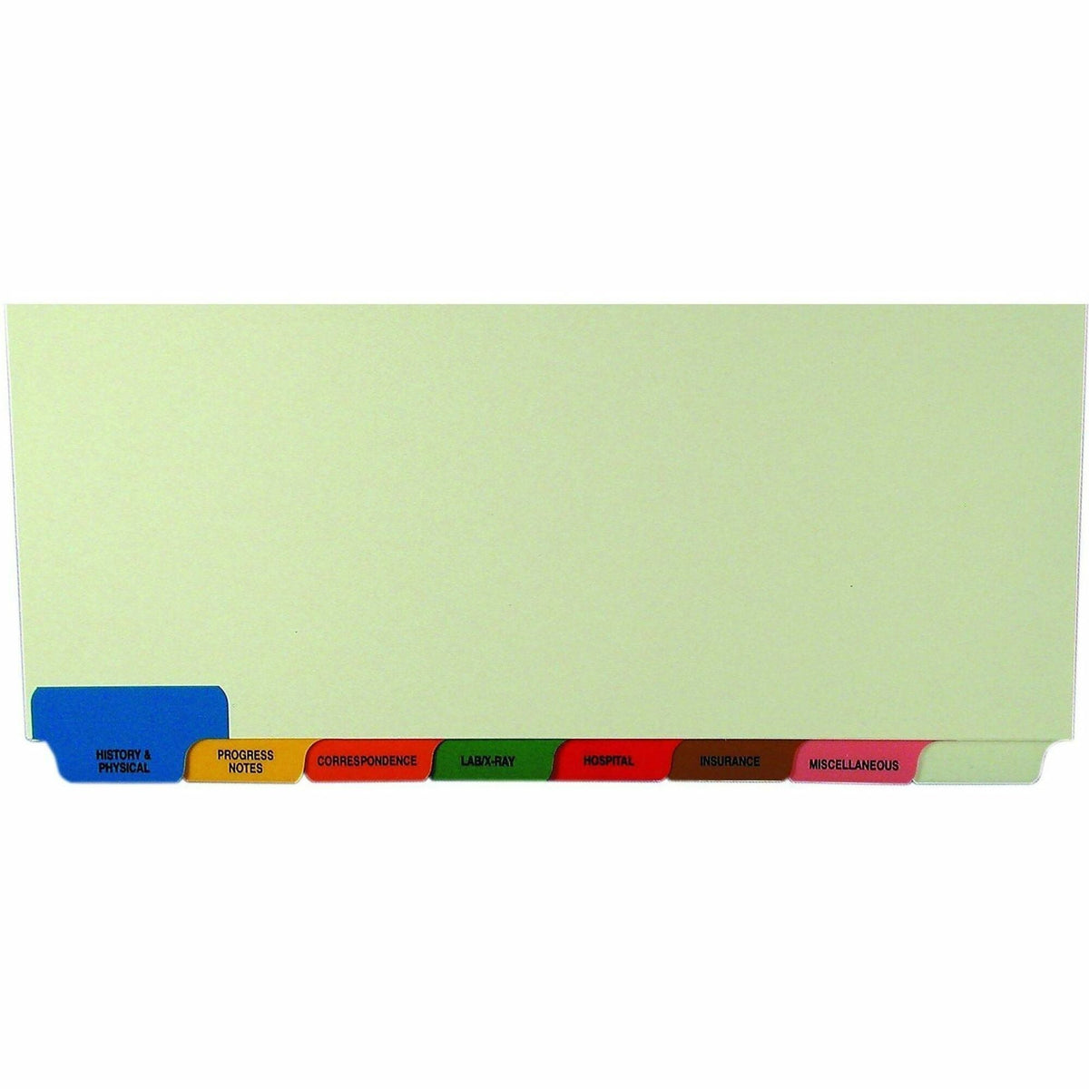 Tabbies 8-Bottom Tab Medical Chart Index Set - 2000