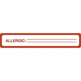 Tabbies ALLERGIC Allergy Message Labels - Black - 175 / Roll - Medical