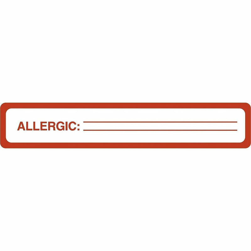Tabbies ALLERGIC Allergy Message Labels - Black - 175 / Roll - Medical