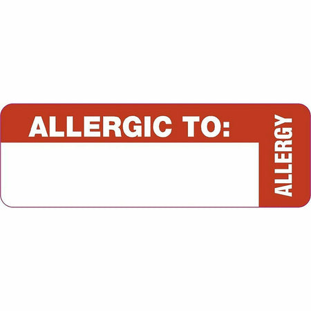 Tabbies Allergic To Medical Wrap Labels - Red - 500