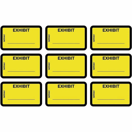 Tabbies Color-Coded Legal Exhibit Labels - Yellow - 252 - Filing