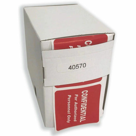 Tabbies Confidential Labels - 2’’ x Red Rectangle - 500/Roll - Medical