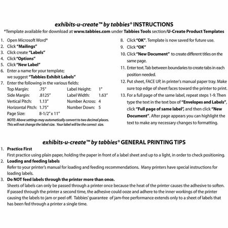 Tabbies Legal Exhibits-U-Create 1" Labels - Alternate-Image2