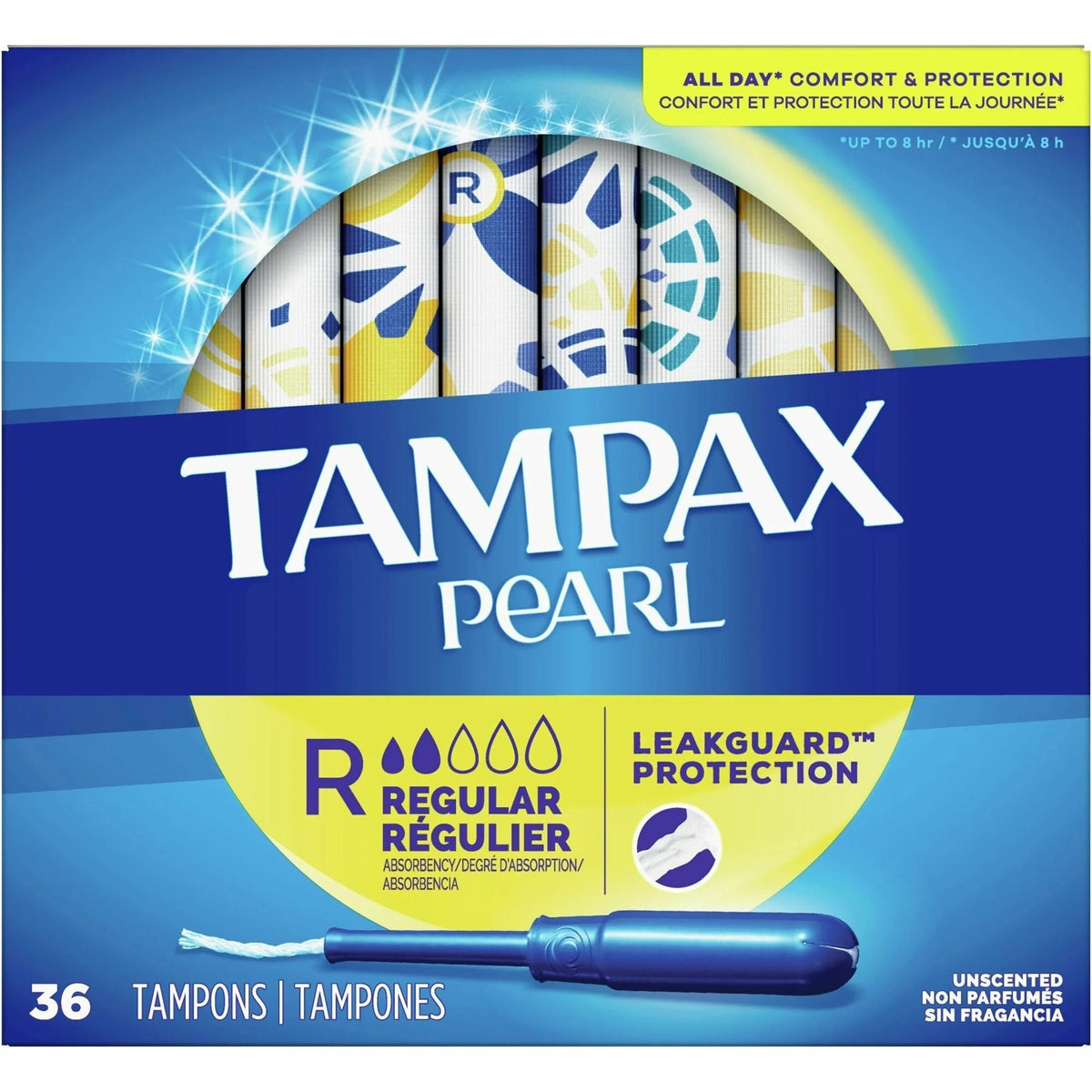 Tampax Pearl Regular Tampons: Comfortable Anti-Leak Protection - Personal Hygiene Supplies