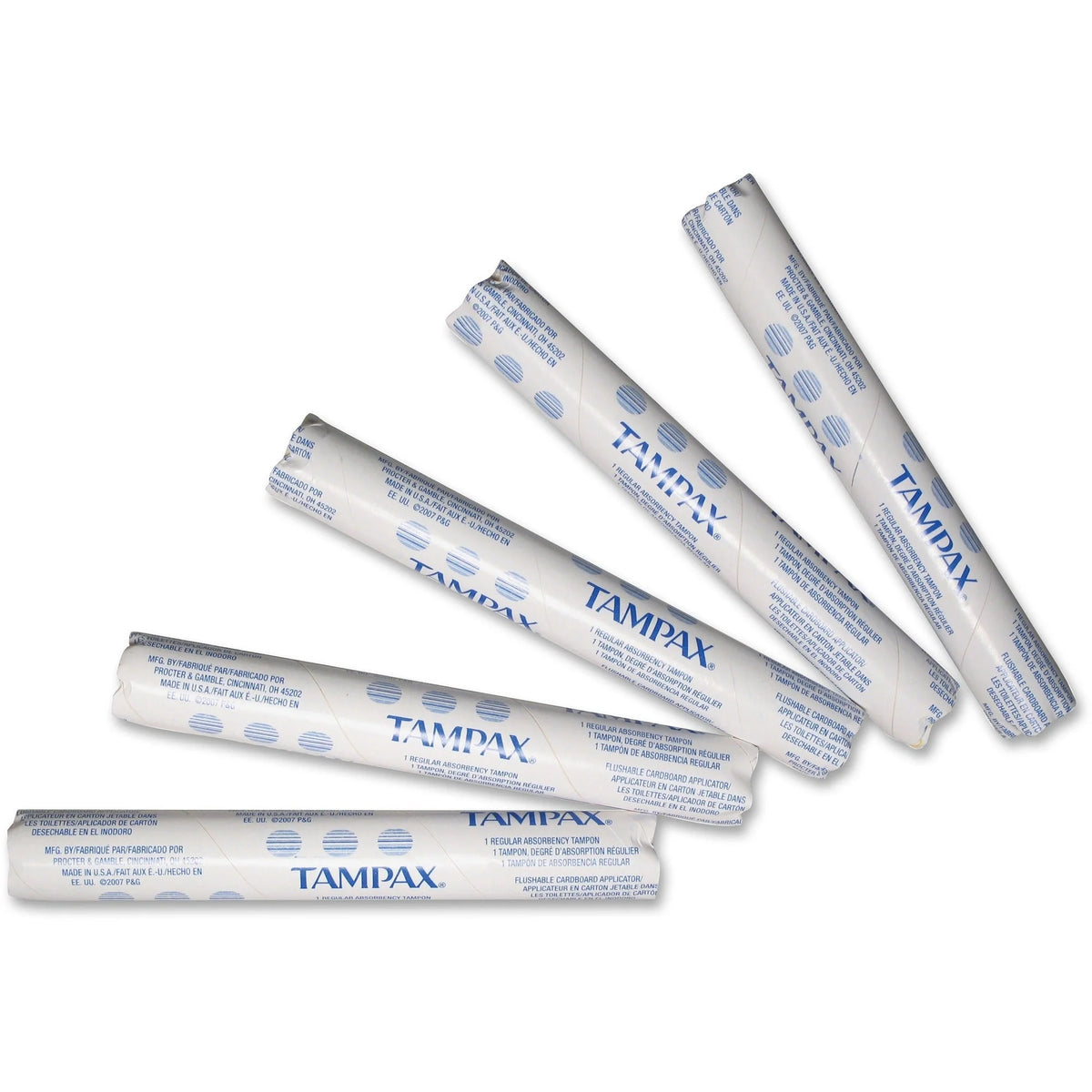 Tampax Tampons: Individually Wrapped Flushable - 500/Carton - Personal Hygiene Supplies