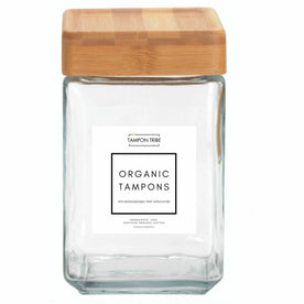 Tampon Tribe Clear Tempered Glass Spa Display Jars - 4/Carton - Feminine Hygiene Products