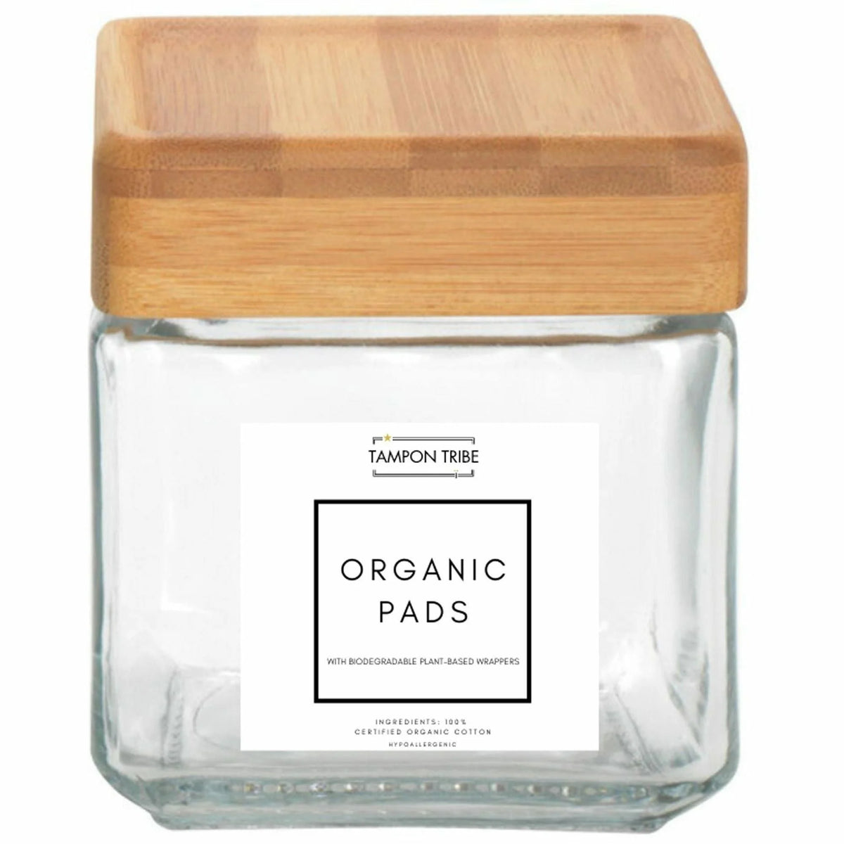 Tampon Tribe Clear Tempered Glass Spa Display Jars - 4/Carton - Feminine Hygiene Products