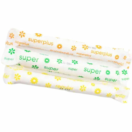 Tampon Tribe Organic Super Tampons - Hypoallergenic & Chlorine-free - 500/Carton - Feminine Hygiene Products