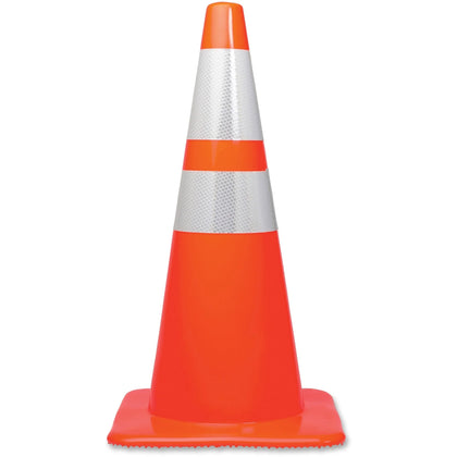 Tatco 28’’ Traffic Cone: Stackable Sturdy Design - Safety Signs