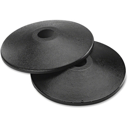 Tatco Adjusta-Tape Stanchions: Black Cast Iron - 2/Box - Crowd Control