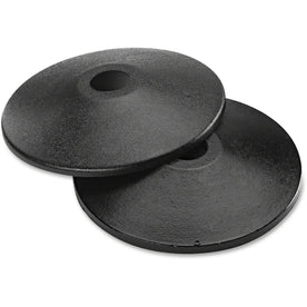 Tatco Adjusta-Tape Stanchions: Black Cast Iron - 2/Box - Crowd Control