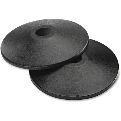 Tatco Adjusta-Tape Stanchions: Black Cast Iron - 2/Box - Crowd Control