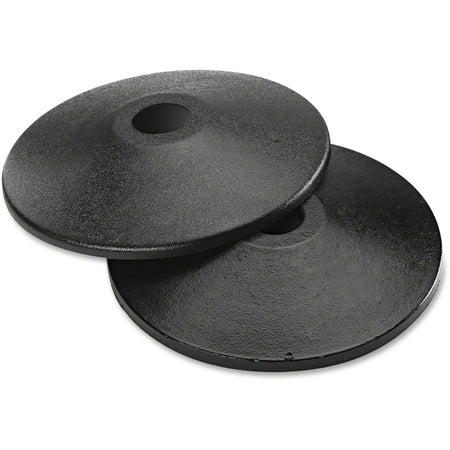 Tatco Adjusta-Tape Stanchions: Black Cast Iron - 2/Box - Crowd Control