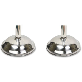 Tatco Bell-shaped Weight Base for Stanchion: Stainless Steel Post - Crowd Control