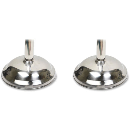 Tatco Bell-shaped Weight Base for Stanchion: Stainless Steel Post - Crowd Control