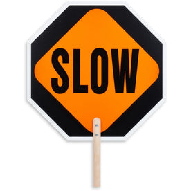 Tatco Handheld STOP/SLOW Sign - Double Sided Weatherproof - Multicolor - Signs & Nameplates