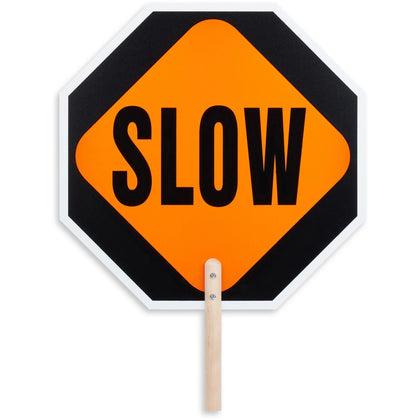 Tatco Handheld STOP/SLOW Sign - Double Sided Weatherproof - Multicolor - Signs & Nameplates