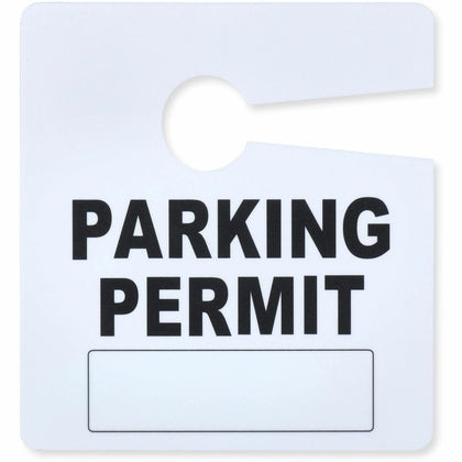 Tatco Hanging Information Signs - 2.8’’ x 3’’ - Write-on Wipe-off - White - 50/Pack - & Nameplates