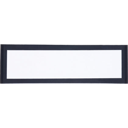 Tatco Magnetic Label Holders: 1’’ x 4’’ Vinyl Inserts Black - 10 Pack - Dispensers & Holders