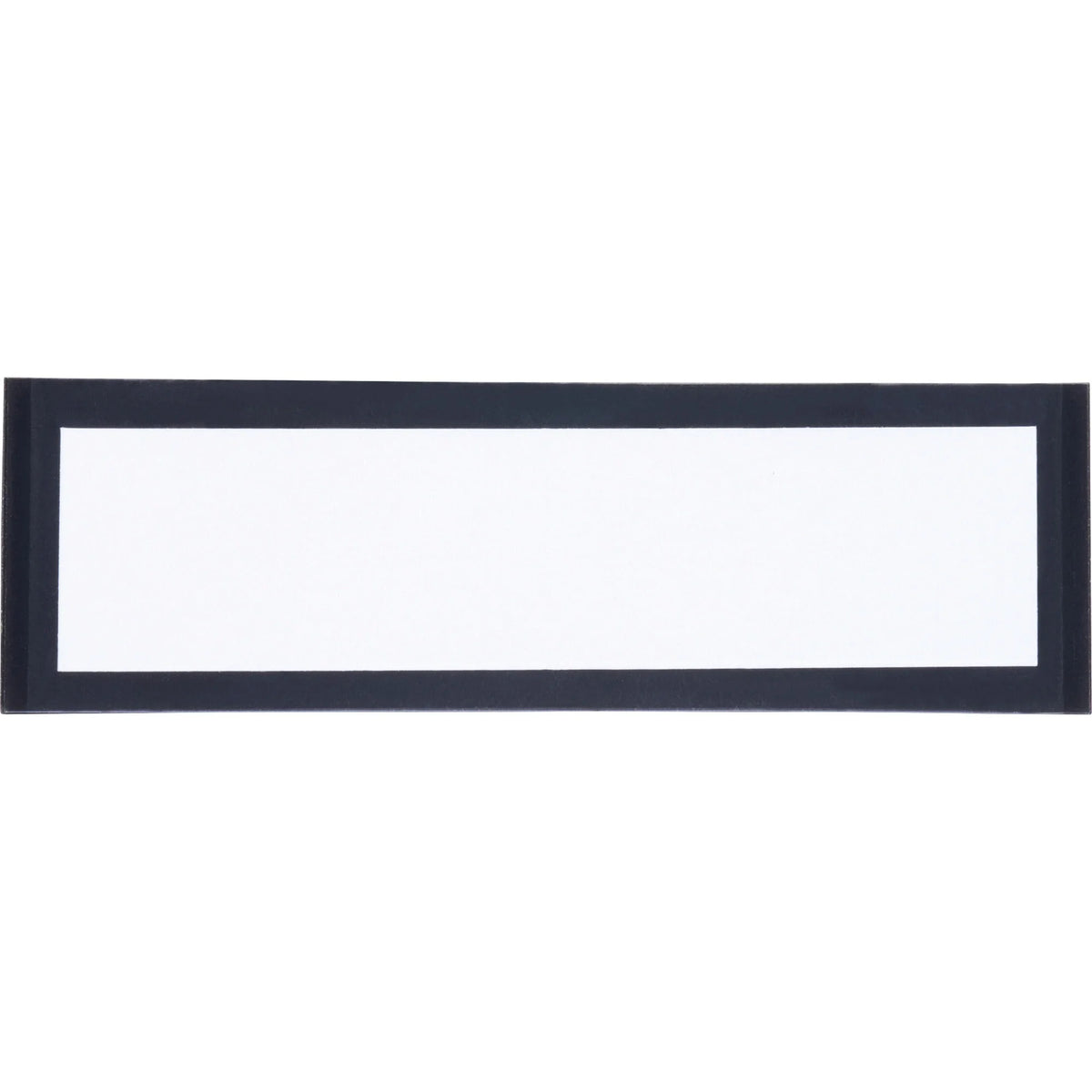 Tatco Magnetic Label Holders: 1’’ x 4’’ Vinyl Inserts Black - 10 Pack - Dispensers & Holders