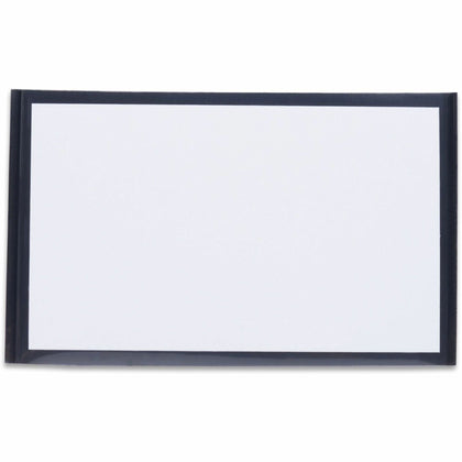 Tatco Magnetic Label Holders: 3’’ x 5’’ Vinyl Inserts Black - 10 Pack - Dispensers & Holders