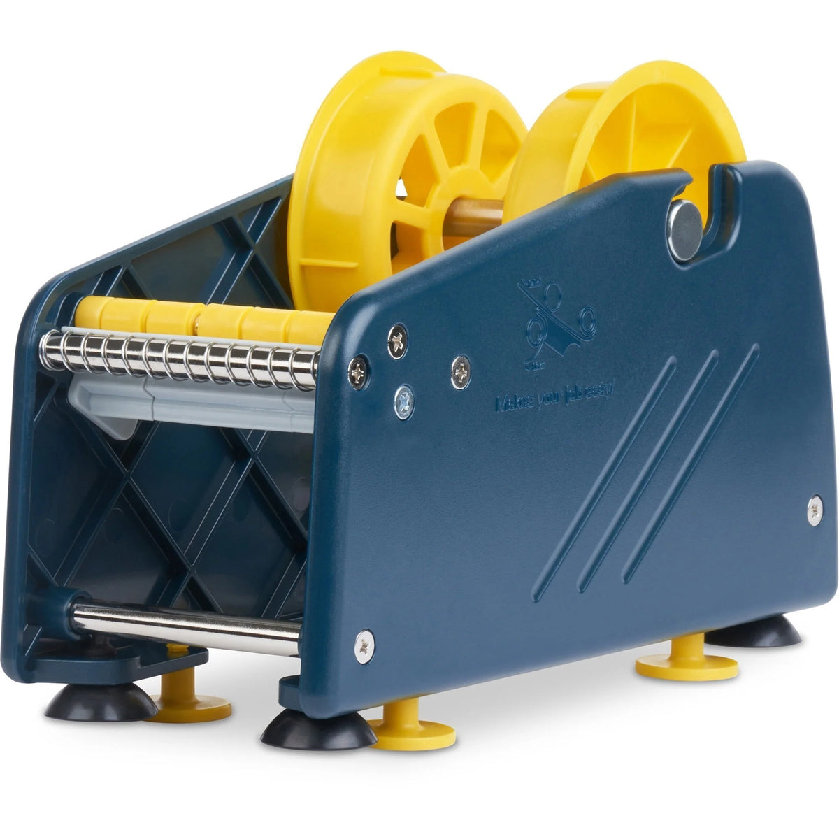 Tatco Manual Mailing Seal Dispenser - Blue - 3.50’’ x 8.50’’ - 3’’ Core - Label Dispensers & Holders