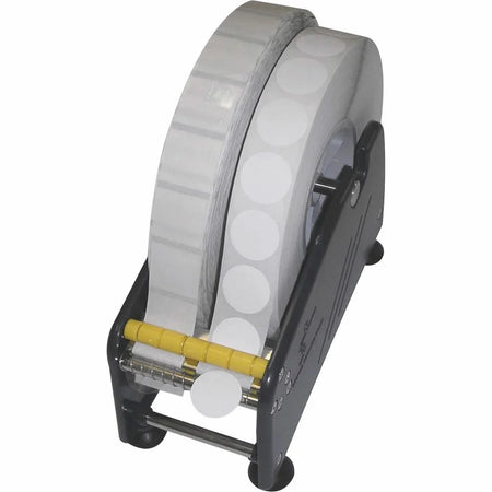 Tatco Manual Mailing Seal Dispenser - Blue - 3.50’’ x 8.50’’ - 3’’ Core - Label Dispensers & Holders